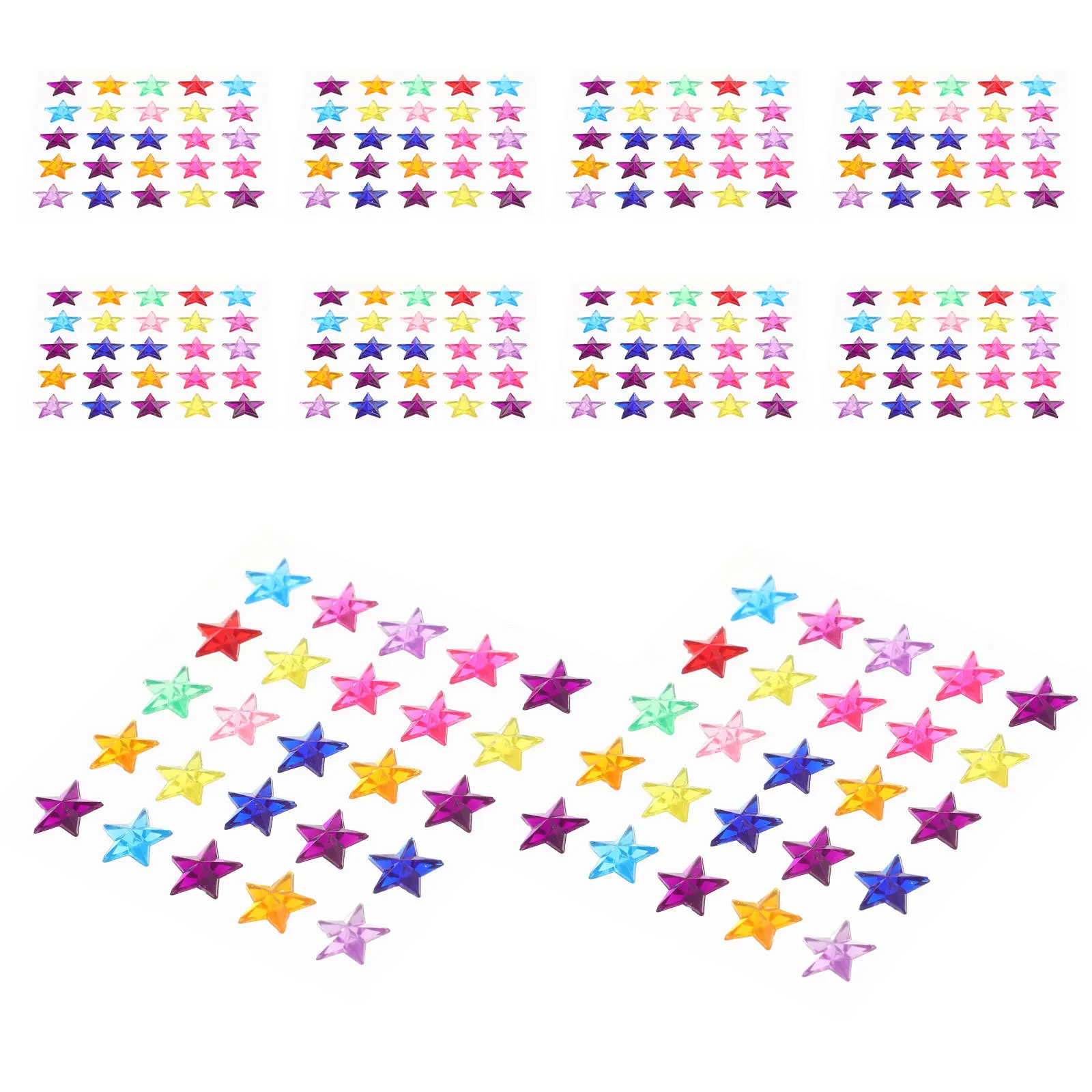 10 أوراق نجمة الراين ملصقات قسط الاكريليك DIY بها بنفسك الأحجار الكريمة الزخرفية للحرف اليدوية بلينغ جواهر ملصقات الحرفية ذاتية اللصق