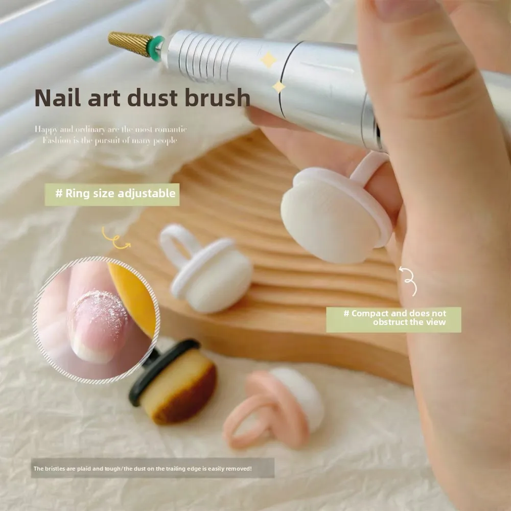 5/10/15 قطعة مسمار الفن الغبار فرشاة حلقة المهنية الألياف إزالة هلام البولندية مسحوق تنظيف أداة الجمال لفرش ماكياج