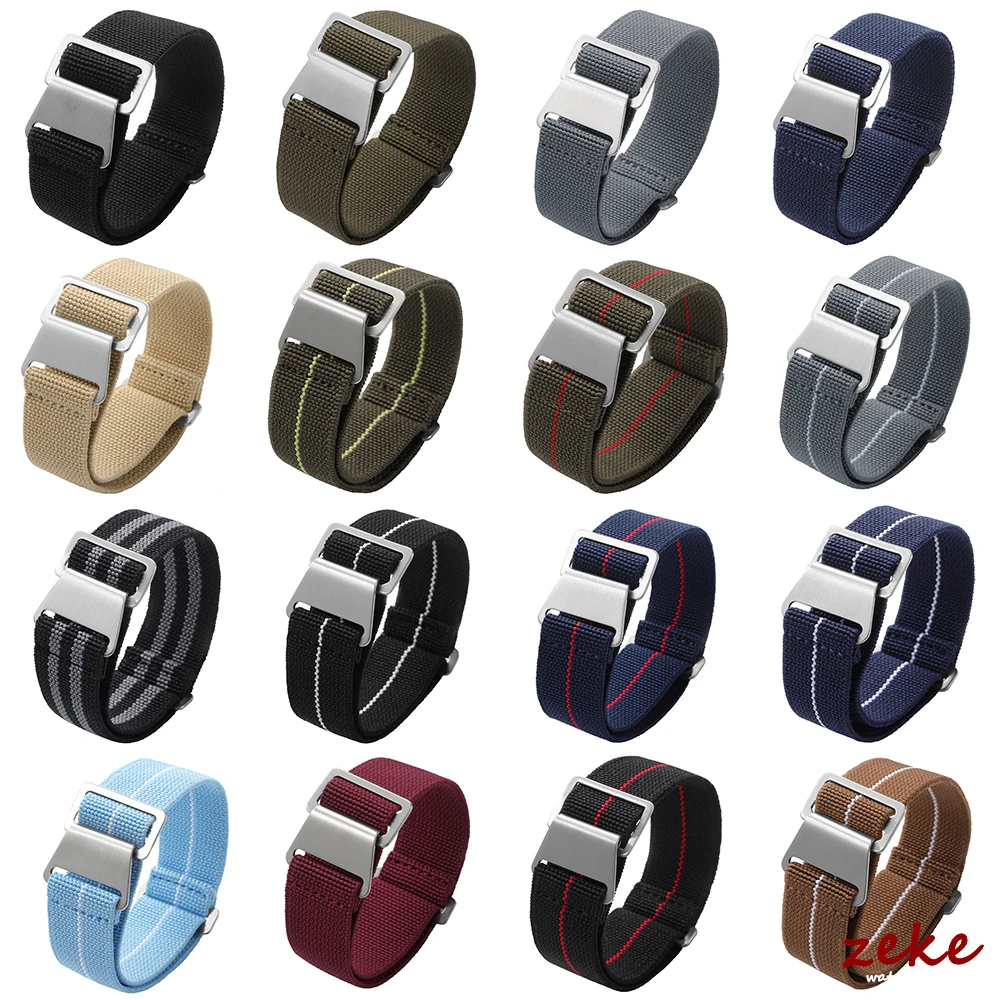 18/20/22mm Nylon Watchbands Parachute Elastic Breathable Skin Friendly Straps for Rolex Water Ghost for Omega for Tudor Bracelet image 2
