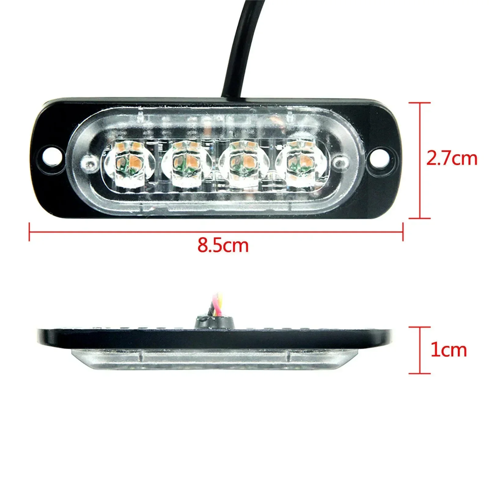 Led Side Marker Lights Amber Recovery Car 12V/24V LED Lighting Bar Orange Grill Breakdown Flash Led Emerge Strobe Lights