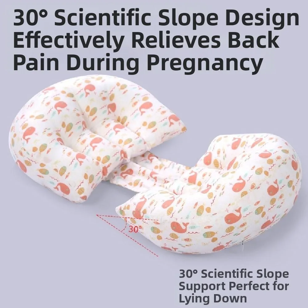 Soft Pregnancy Pillow Ergonomic Comfort Waist Support Pillow Multifunction Auxiliary Pillow Women's Sleeping Body Pillow