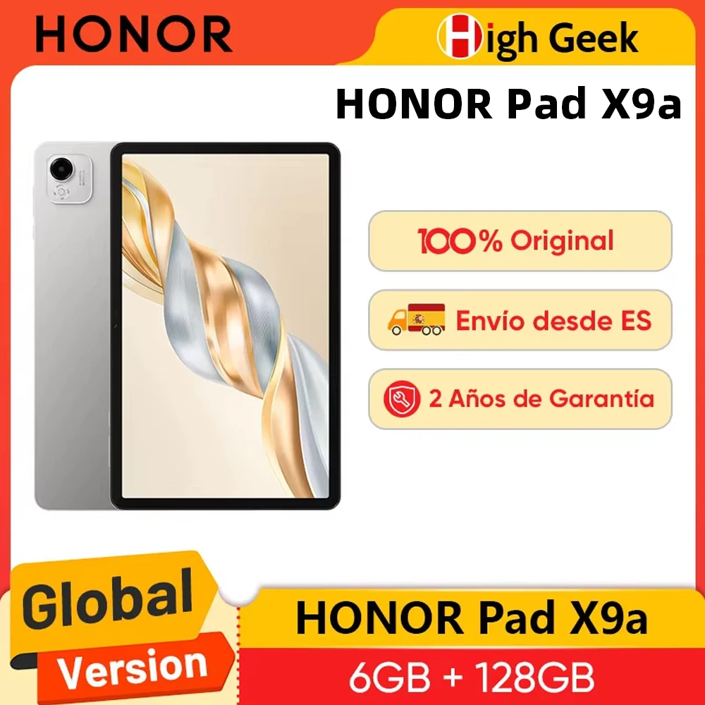 Versión Global HONOR Pad X9a Tablet Snapdragon 685 4G 11,5 pulgadas 120Hz 2,5 K HONOR Fullview pantalla 8300mAh batería 8MP cámara