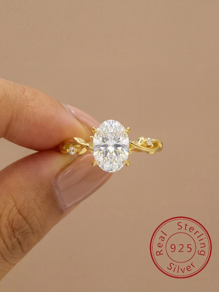 

Стерлингового Серебра 925, модное элегантное кольцо с цирконом и виноградной лозой для женщин, юбилейная свадьба, роскошные ювелирные изделия высокого качества