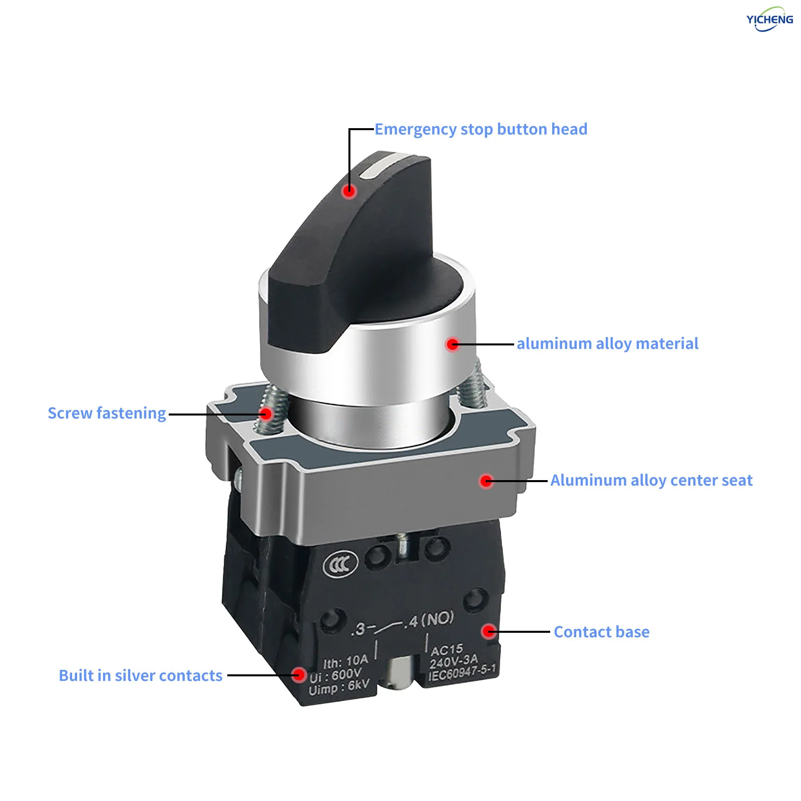 10Pcs 22mm selector switch 2 position switch  /3 position switch,self-locking/Momentary .