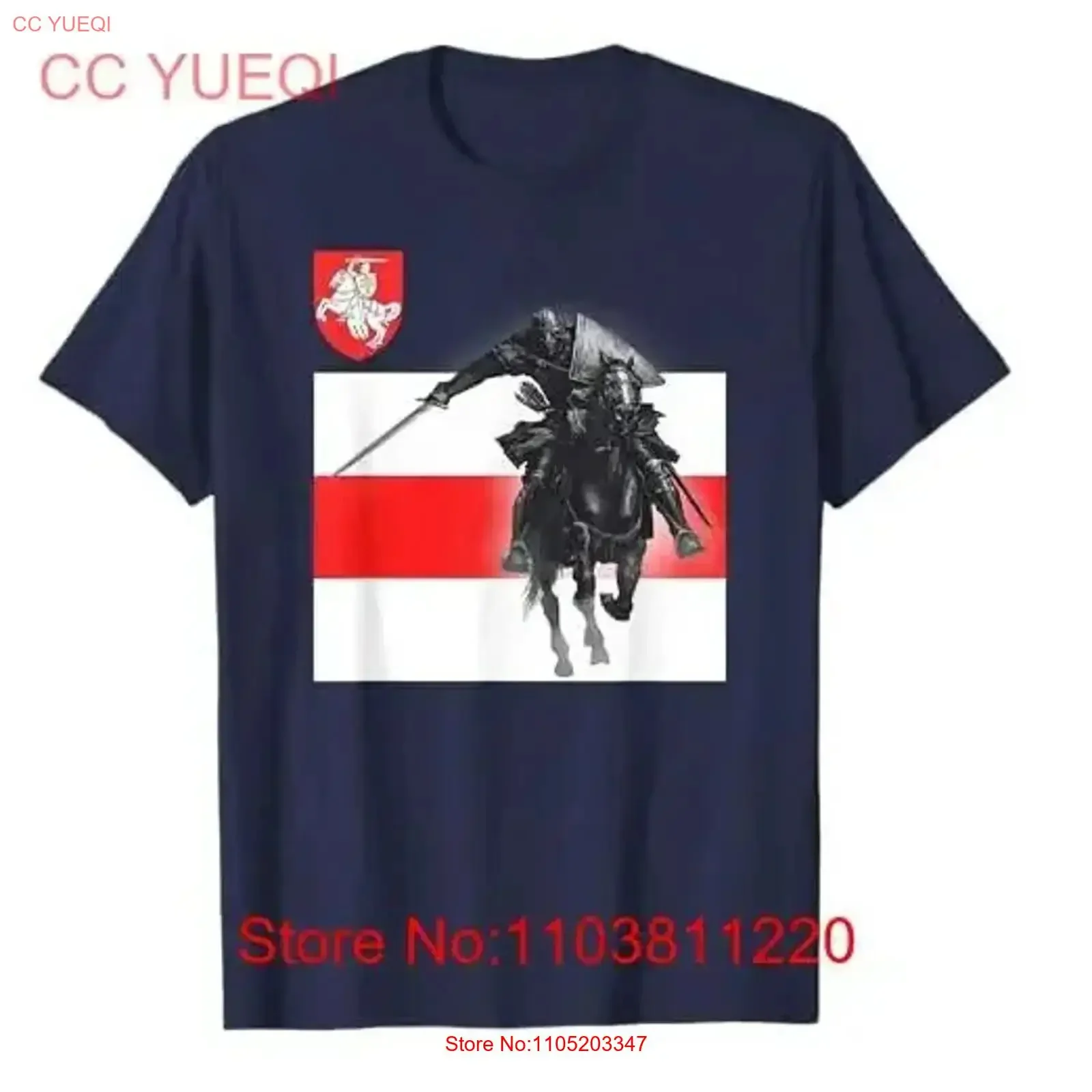 المرأة بيلاروسيا فارس معطف الأسلحة Pogonia Pogonya Pahonya BNR BNF تي شيرت خمر غسلها موضة أنيقة خمر غسلها #1