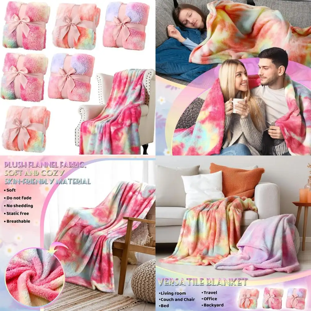 

Комплект из 6 одеял для вечеринок из искусственного меха, 40x60 дюймов, мягкие пледы из микрофибры для сна для девочек