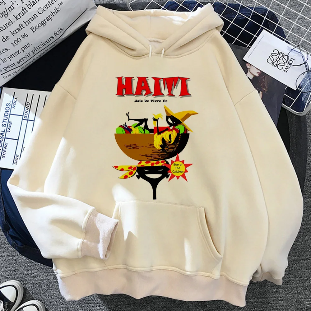 

Haiti hoodie patterned patterned anime kawaii clothes for teens Japanese teen sweatshirts tracksuits Y2K casual wear comfortable