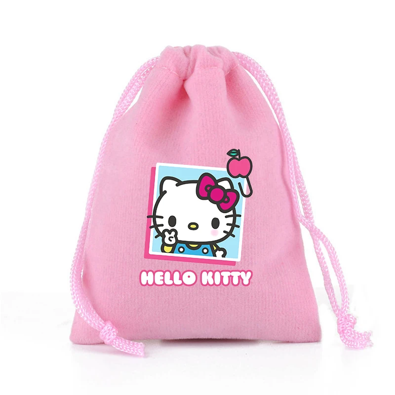 Sanrio Hello Kitty borsa con coulisse simpatico cartone animato stampato borse da toeletta organizzatore portatile di grande capacità regali di