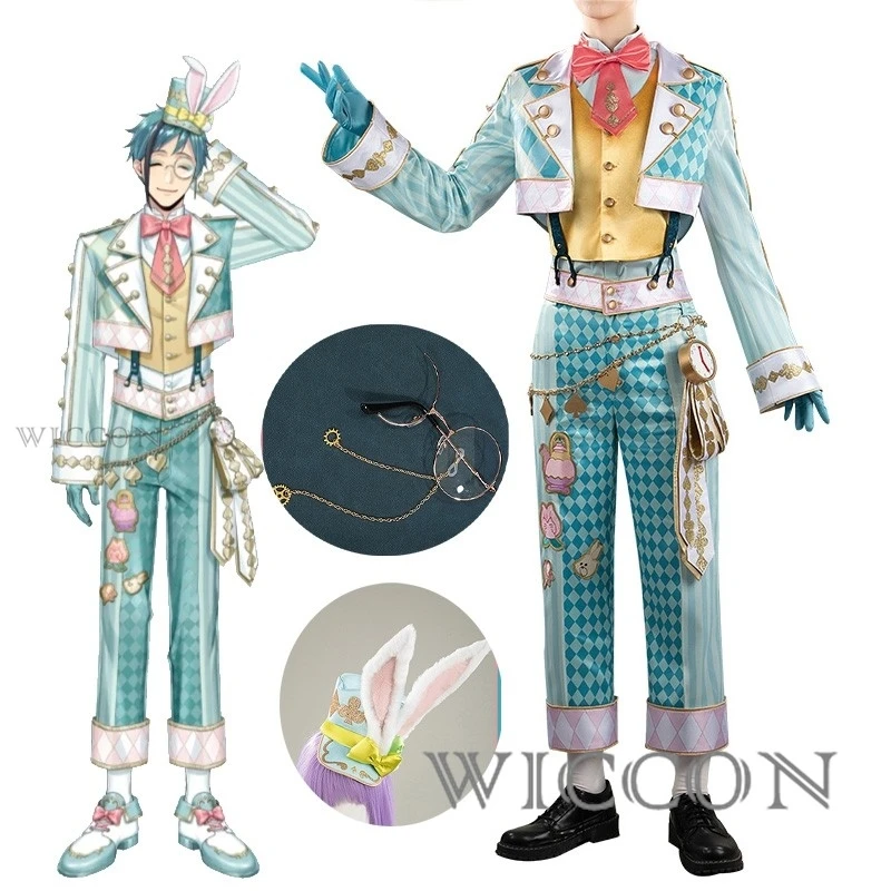 

Рождественский косплей аниме Disfraz Floyd Leech Косплей твист костюм мяч Twin Brother кролик костюм парик Floyd Wonder X Lan мужчины женщины