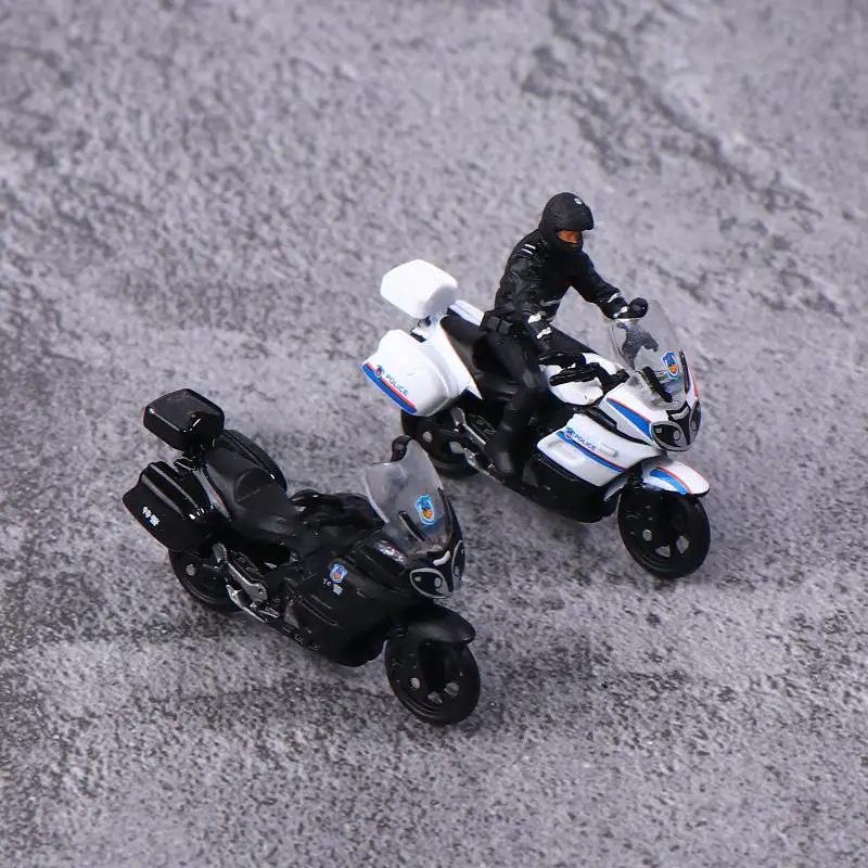 1/64 Miniature Alloy Motorcycle Model Public Security Special Police Display Kid Birthday Gift