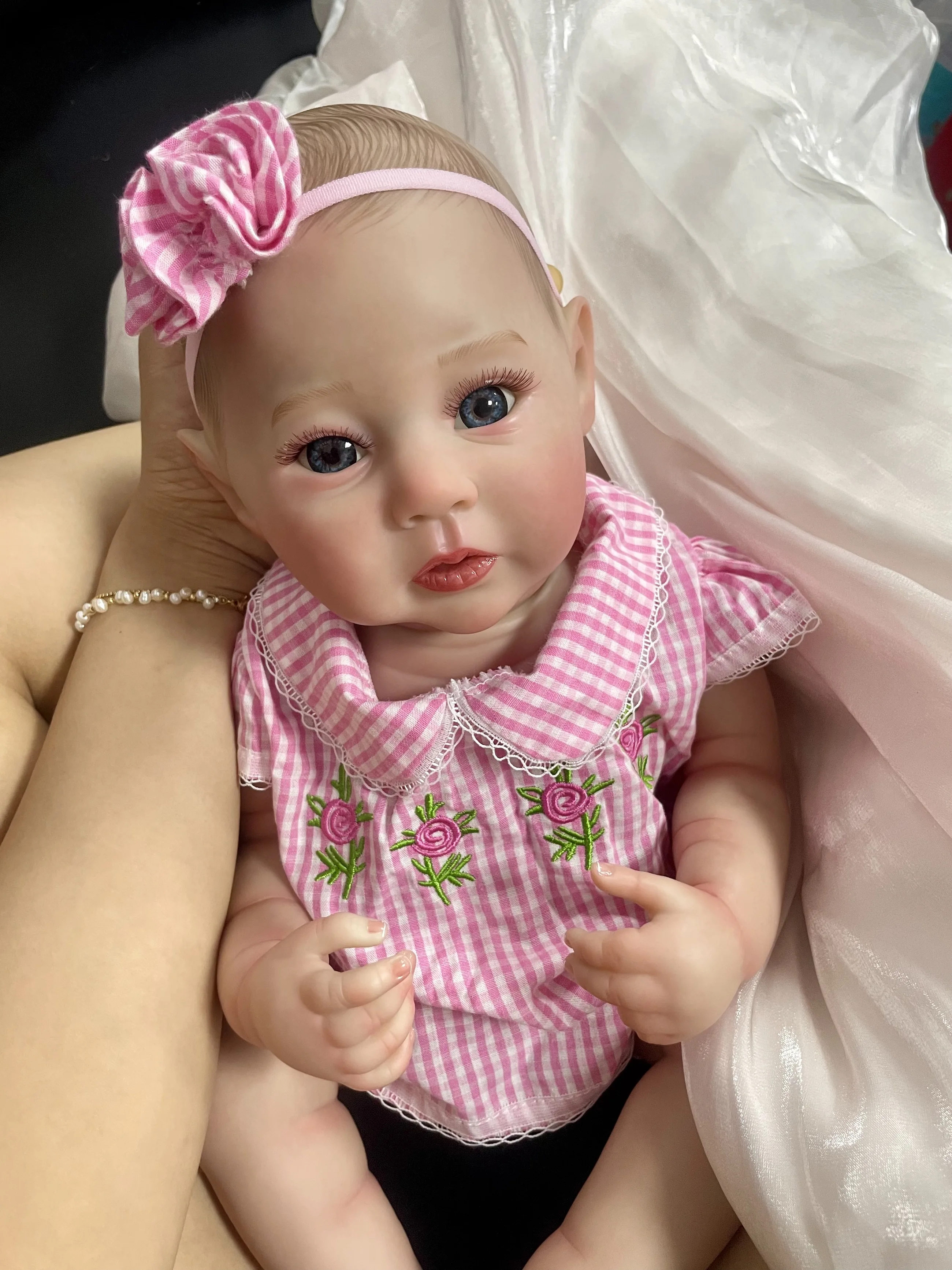 18 Inch Full Body Silicone Vinyl Girl Raven Reborn Baby Doll Washable Bebe 3D Painted Skin Reborn Collectible Art Christmas Gift