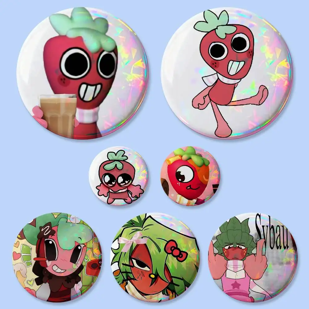Cute-S-sprout-D-dandys-worldS-kawaii Insignias Redondas de 25, 32, 44, 58, 75 mm, Pin de Cosplay, Decoración para Bolsos, Broche para Fans, Souvenir