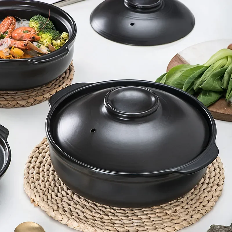 

Korean Pot casserole pottery pot soup pot steamed rice braised chicken rice and heat resistant pot Claypot rice Gas Claypot
