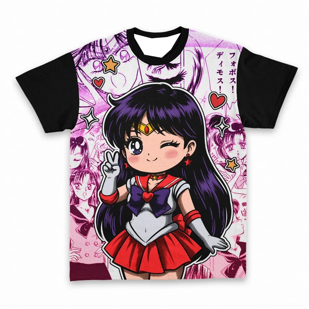 Camiseta con Estampado de Manga Chibi de Sailor Mars de Bandai Sailor Moon 2026, Jerseys para Niños/Adultos, Aptos para Uso Diario y Entrenamiento