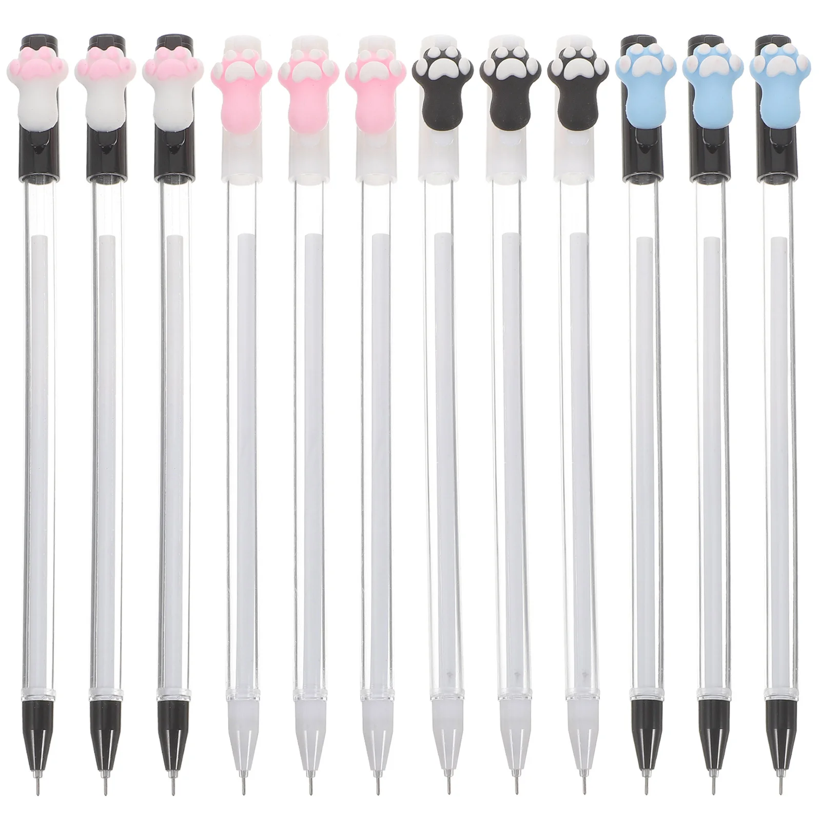 

12Pcs Cat Paw Gel Ink Pens Creative Cartoon Animal Gel Pen Bulk Smooth Writing Student Office Gift Birthday Present