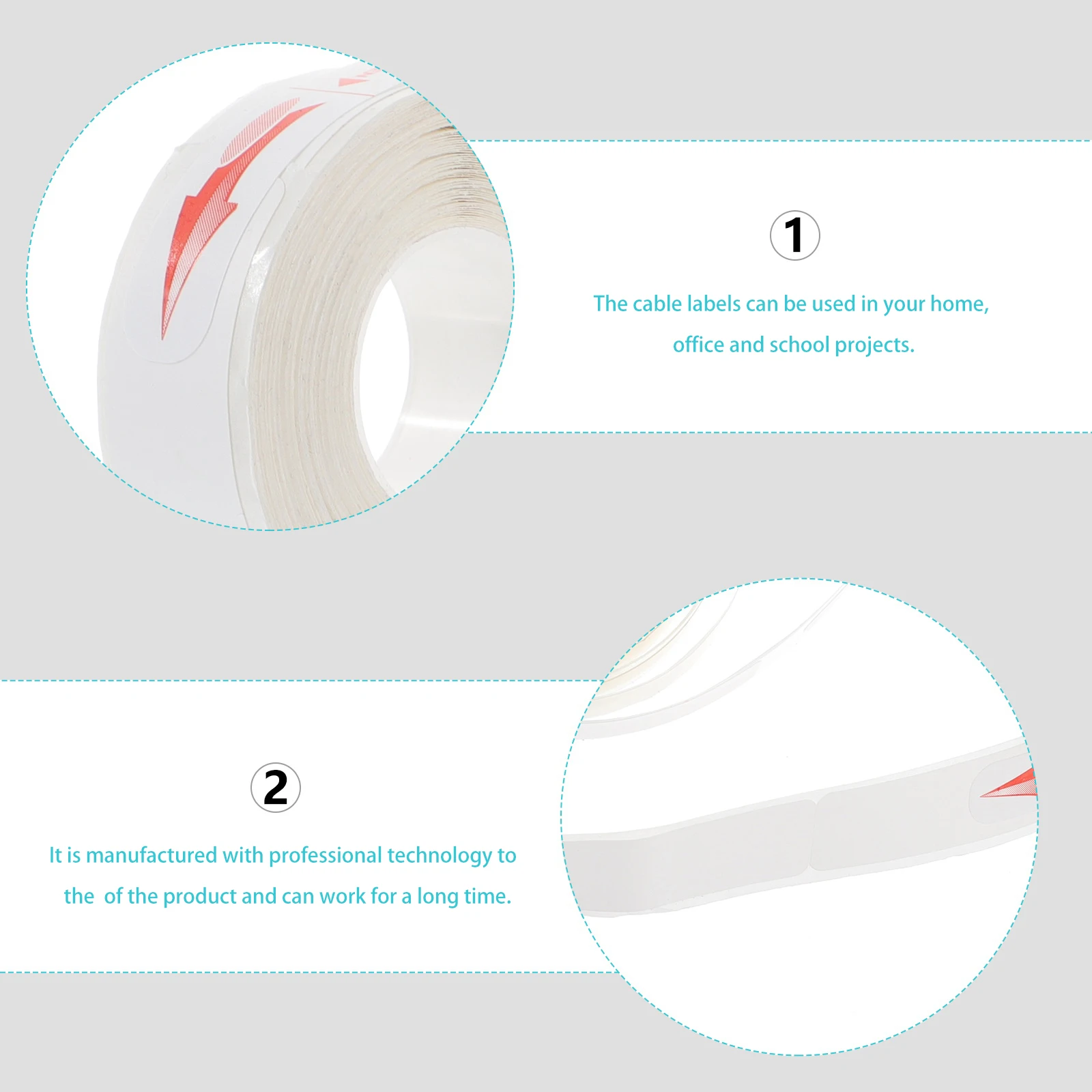 

Label Tag Cable Marker Labels Desktop Waterproof Cord Pvc Self-adhesive Stickers Practical