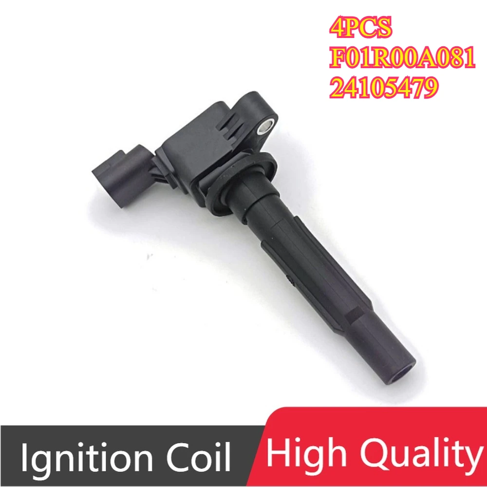 

4Pcs F01R00A081 24105479 Ignition Coils For Chevrolet Aveo Cavalier LOVA RV Sail 3 Buick Excelle Velite 6
