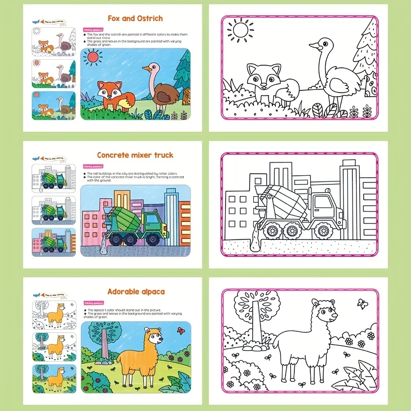1Pc Animal Coloring Book Beginner Learning Doodle Painting Educational Art Activity Book Creativity Development Coloring Pages image 5