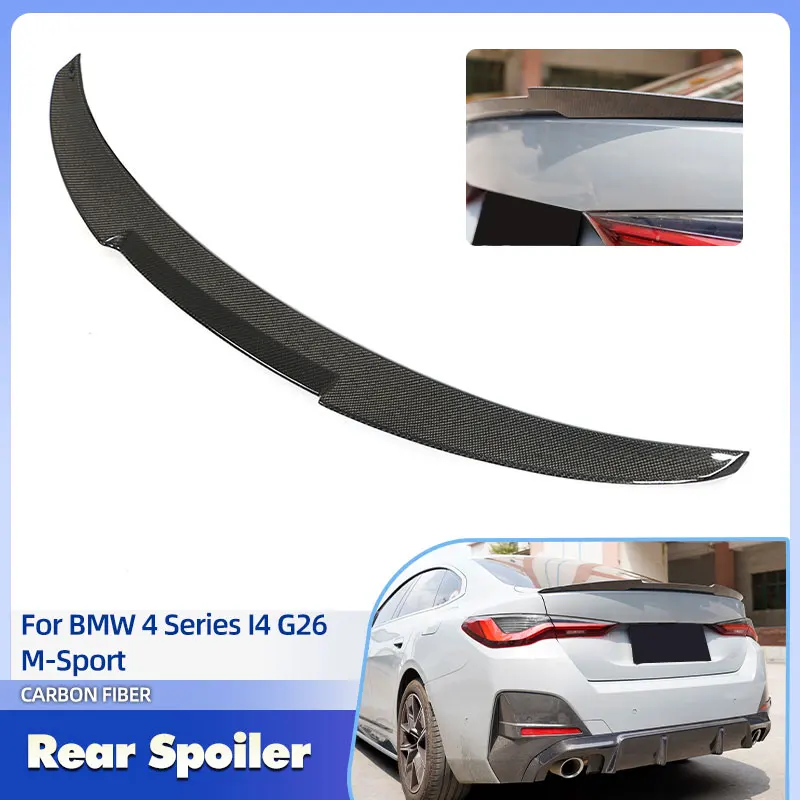 

Car Rear Trunk Spoiler Wings Carbon Fiber for BMW 4 Series I4 G26 M-Sport 4-Door 2021-2023 Rear Spoiler Boot Wing Lip Body Kit