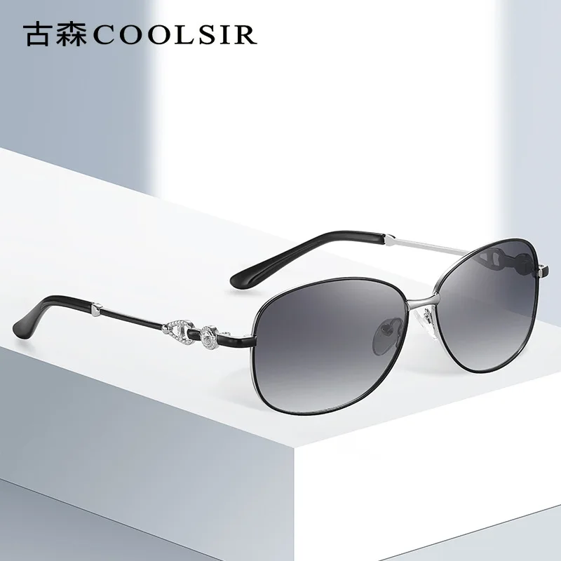 New Fashion Diamond Women's Glasses Sun-Shade Glasses612Women's Polarized Sunglasses Two-Color Sunglasses Sunglasses