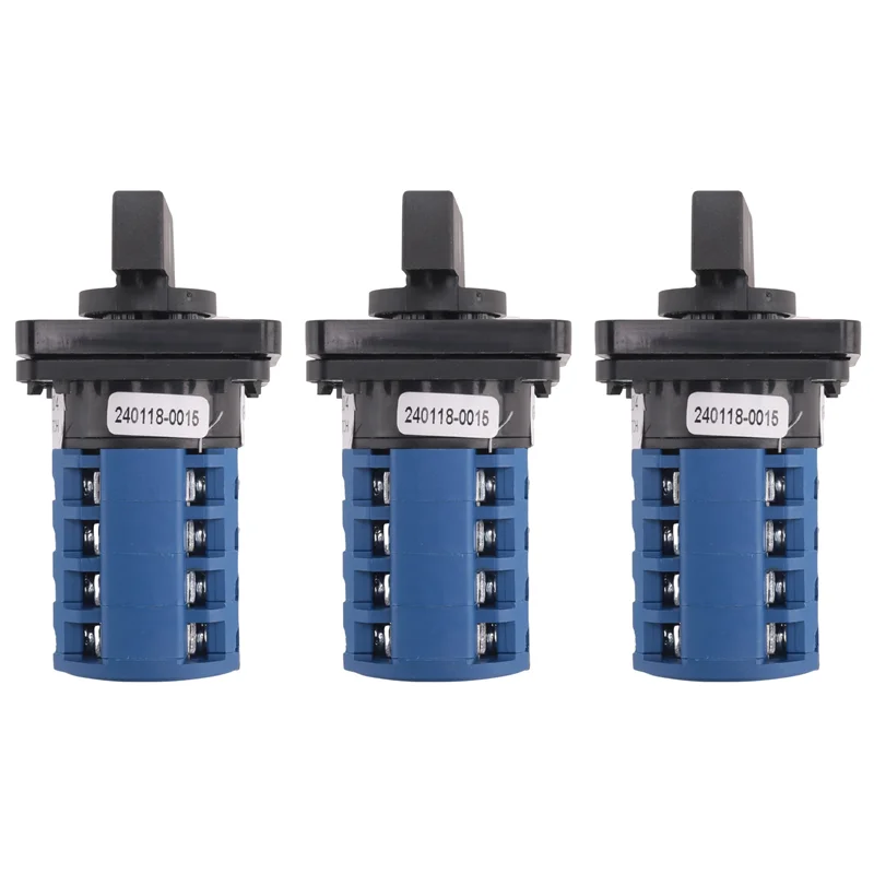 

【ГОРЯЧАЯ ПРОДАЖА!】3X поворотный переключатель, 3 положения, 4 фазы, 20 А, 500 В, двухскоростной переключатель двигателя, маленькая пластина, переключающий кулачковый переключатель