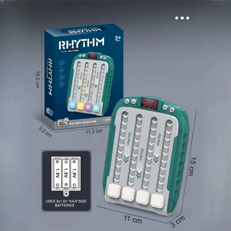 Machine de puzzle électronique Machine Montessori Pockets Travel Toy Music Rythm Light Up Educationa Sensory Fast Push Table Game