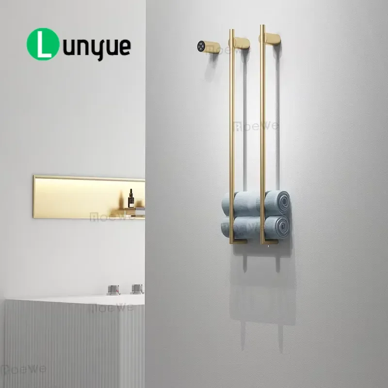 CE Certified Electric Heated Towel Rack Modern Vertical Wall Mounted Hot Towel Warmer for Bathroom Bathtub Space Saving