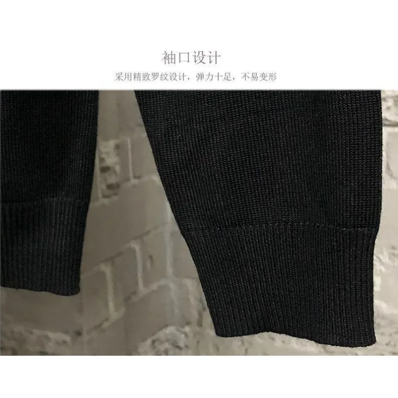 Men's Clothing Spring and Autumn high quality Trendy Brand Letter Printing Casual All-match Cold-proof Warm Sweaters