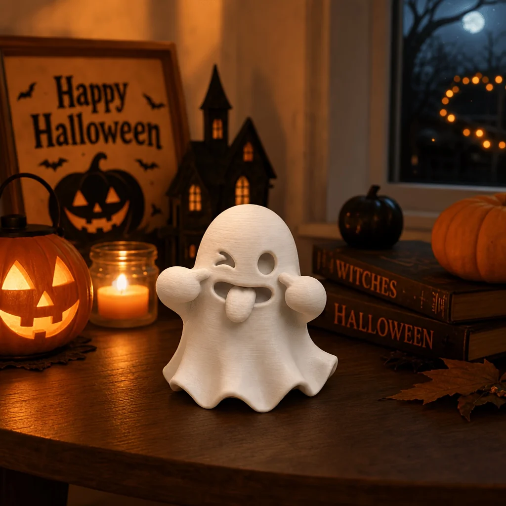 2er-Pack verspielte und niedliche Geisterfiguren, kreative Halloween-Dekorationen, heilende Mini-Ornamente, geeignet für die Dekoration von Home-Office-Schreibtischen, tolles Weihnachtsgeschenk – Detail 4