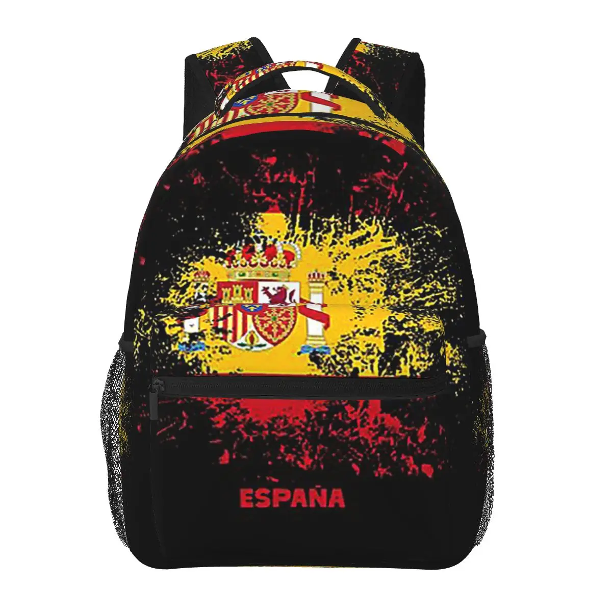 

Spain Watercolor Spaniard Flag Spanish Outfit Student Backpack School Bag Hiking Travel Daypack Fashion Bookbag Shoulder Bags