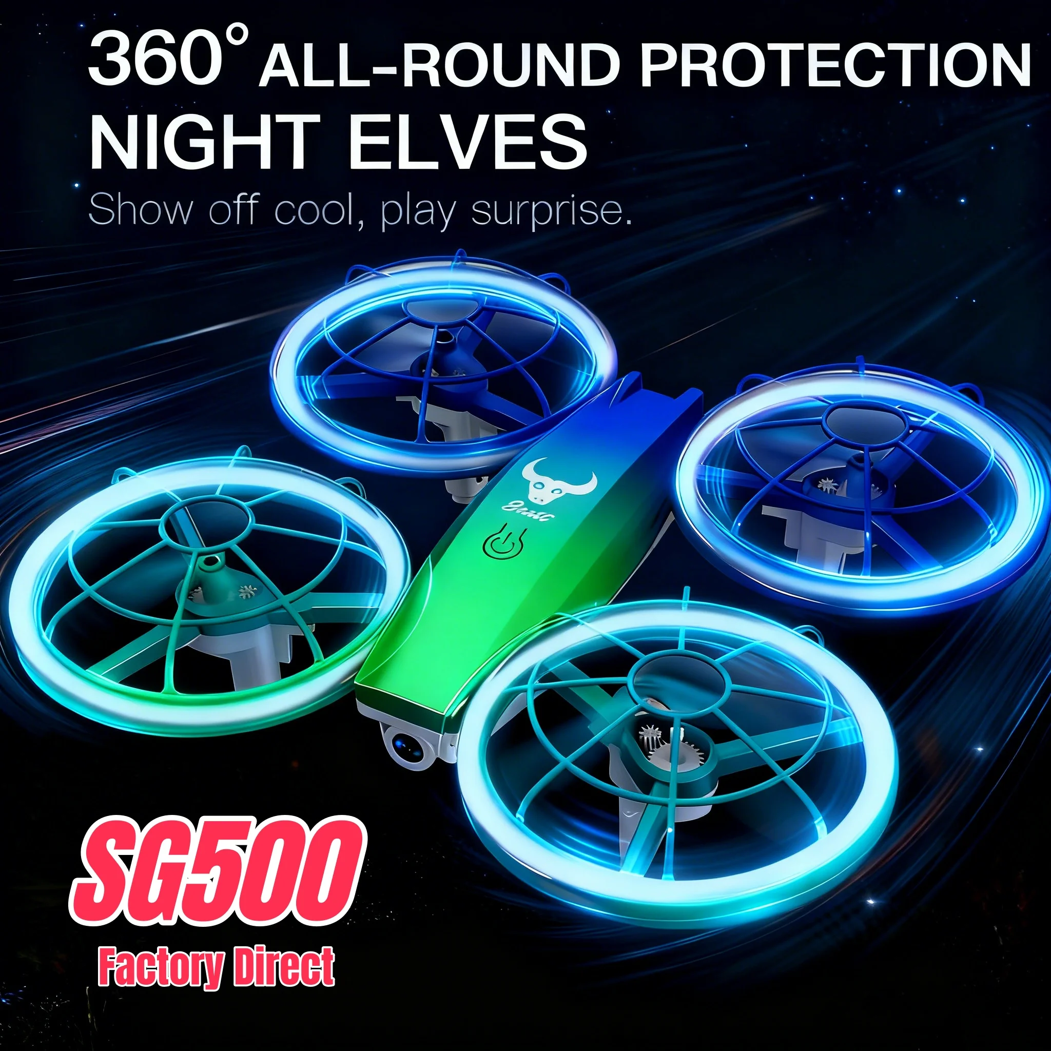 SG500 Drone New Beast Four-axis Cool Light With Aerial Photography Tumbling Remote Control Aircraft Drop-resistant RC DRONE Gift