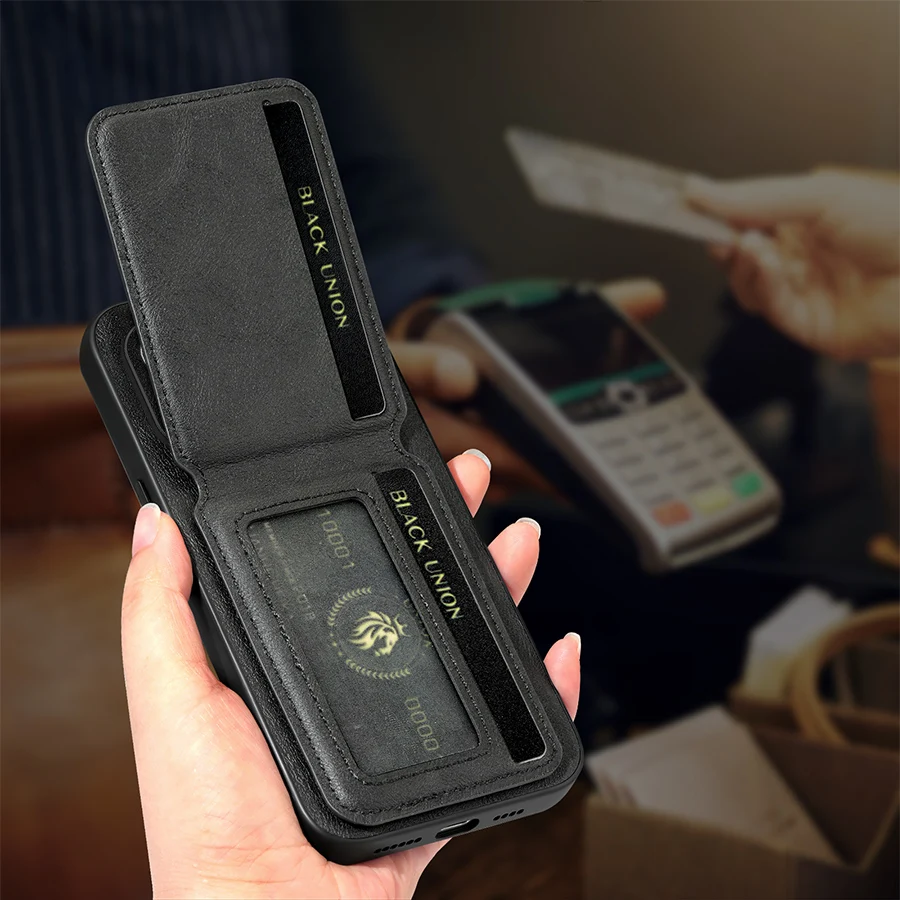 Wallet Card Holder Phone Case for Xiaomi 17 Magnet Cover Leather For Mag-safe Stand Shell Funda