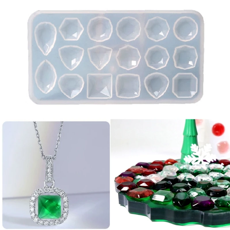 D0LC Silikon Perlen Form Halskette Armband Harz Anhänger Drop Handwerk Werkzeug Runde Quadrat Oval Form Epoxy Mold DIY Handwerk Werkzeug