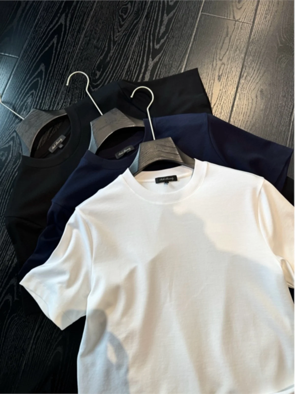 

High-Quali Anti-Wrinkle Net Version Comfortable Color ort Sve Men's T-irt Slim Fit Luxury f Sve Trendy T...