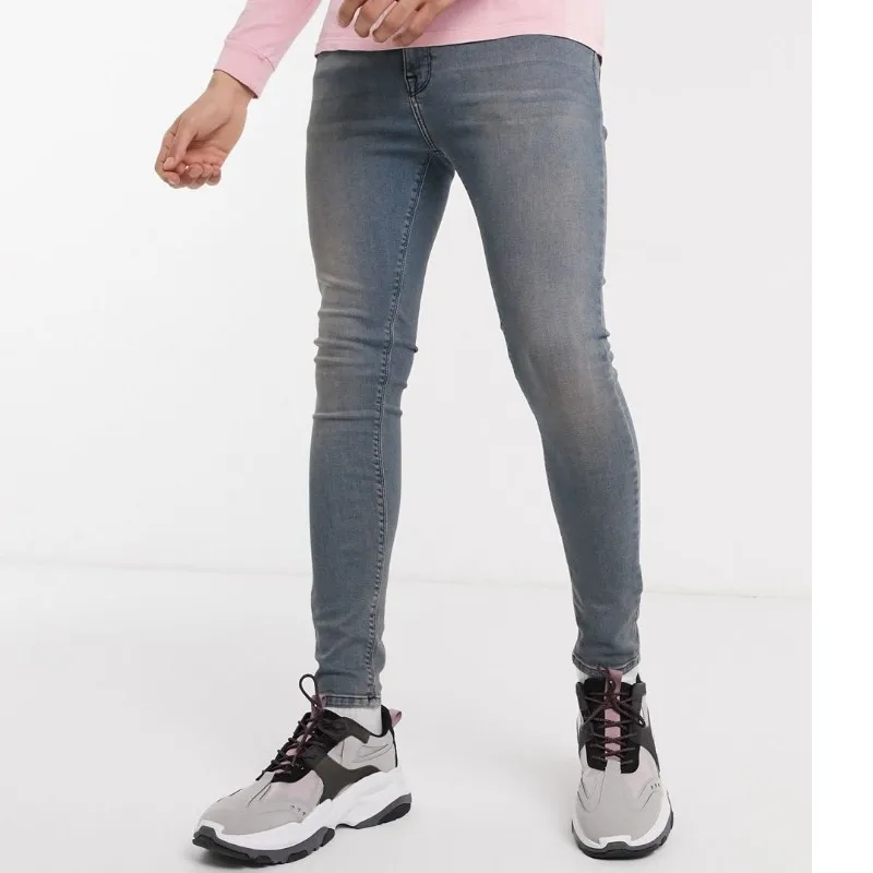 

Винтажные синие потертые джинсы, мужские облегающие спортивные длинные брюки, утягивающие брюки Sli, повседневные брюки Urban Faion