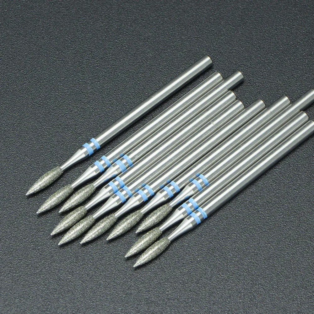 10 Stück/Set Diamant-Nagelbohrer, Nagelhautentferner für elektrische Bohrmaschinen, Maniküre, Pediküre, Polieren, Nagelkunst-Werkzeug, Bohrer – Detail 4