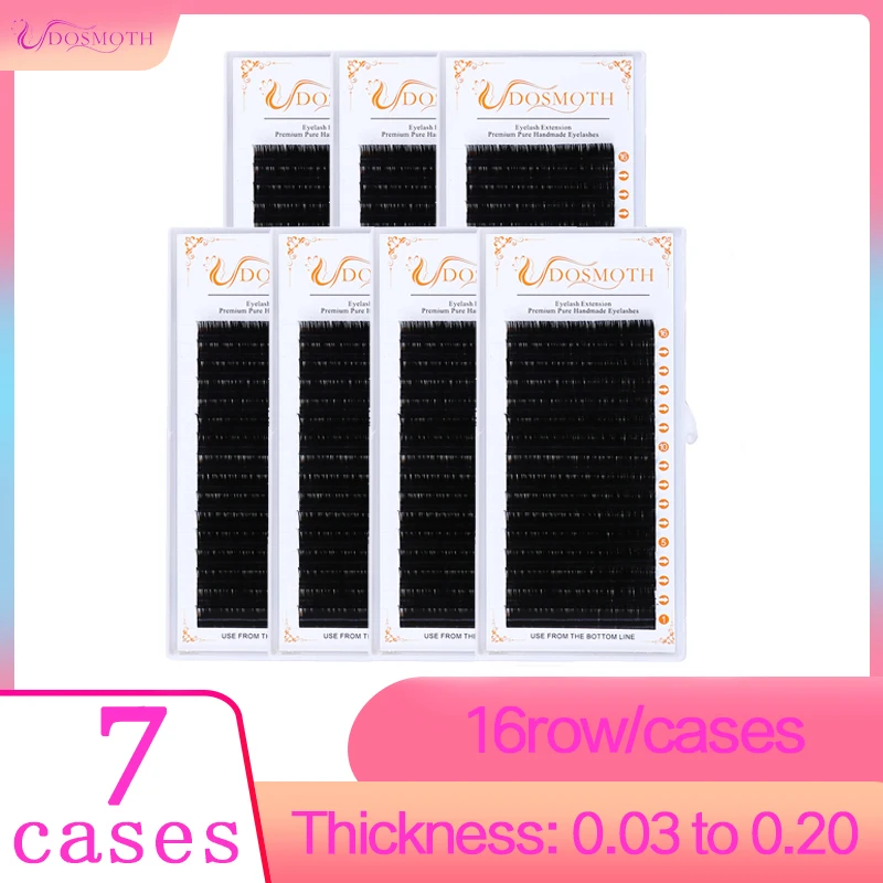 

7 trays 16rows/case individual mink eyelash extensions supples False fake eyelash extension individual lashes false eyelashes