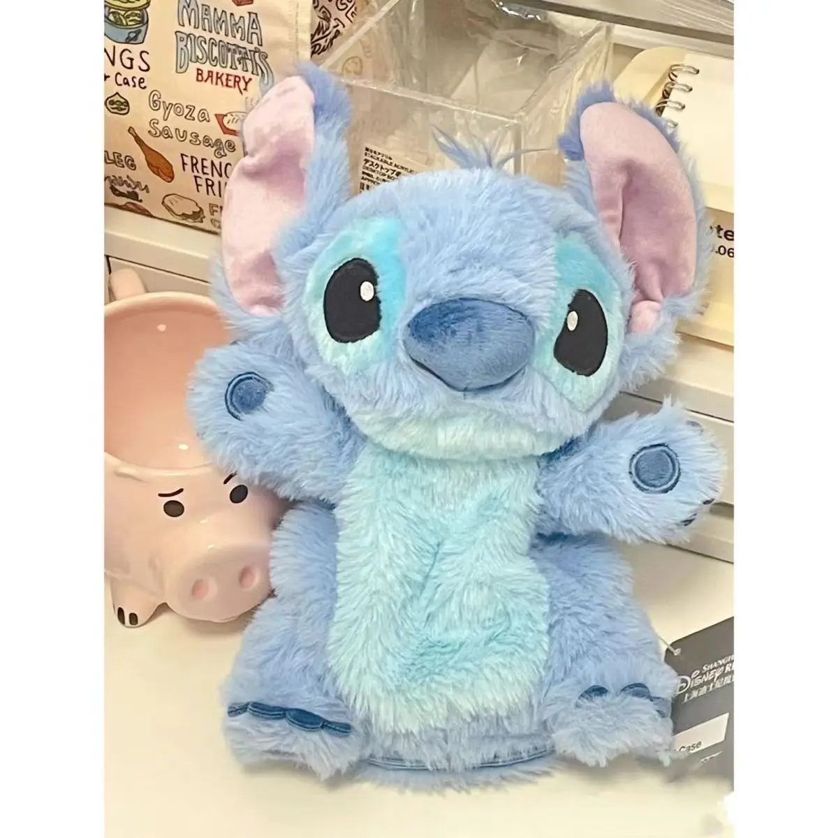 Disney Stitch Pencil Case Cartoon Cute Plush Doll Pencil Case Stationery Box High Capacity Pen Desktop Storage Birthday Gift