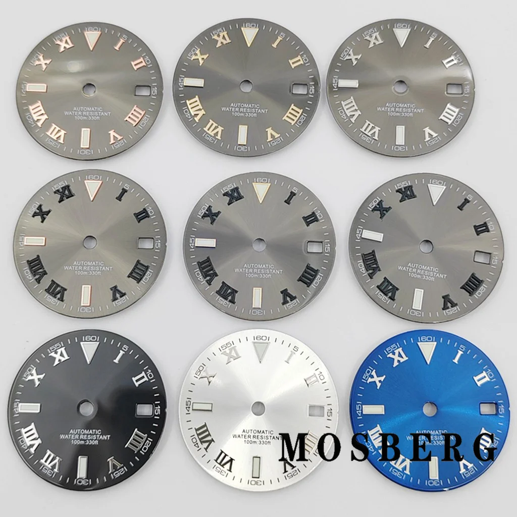 Циферблат часов NH34 NH35 29 мм со стрелками подходит для часов 3,0 часа 3,8 часа, детали автоматического механизма