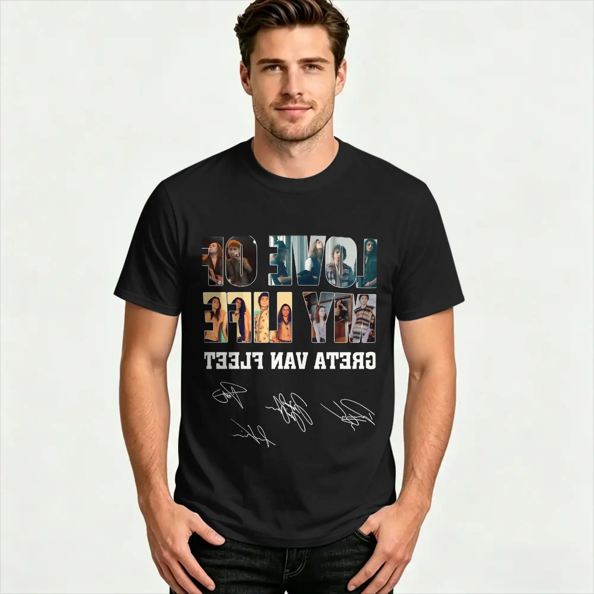 Greta Van Fleet Into The Beginning Tour TShirts  Pure Cotton Clothing Beach Y2K Fun Short Sleeve T-Shirt Crewneck Pattern Tshirt