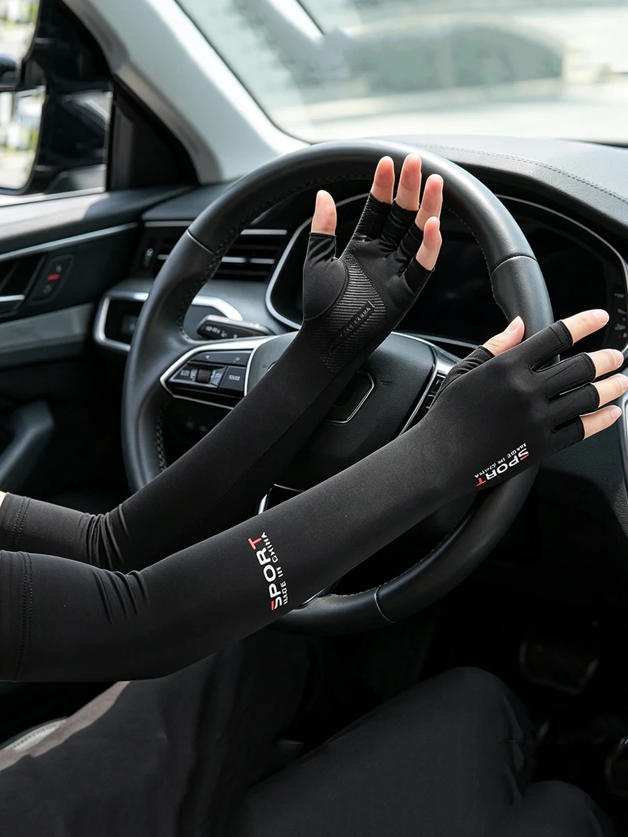 AliExpress GAFASTWO Summer Anti-UV Cooling ‌Ice Silk Arm Sleeves Breathable Stretchy Cover UV Protection Sun Sleeves for Cycling Running Sports