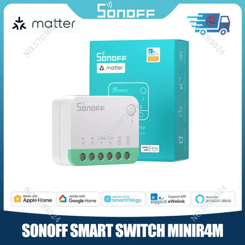 SONOFF MINIR4M Matter MINI Smart Switch DIY Smart Home Switch Detach Relay Support With EWeLink Apple Home Alexa Google Home