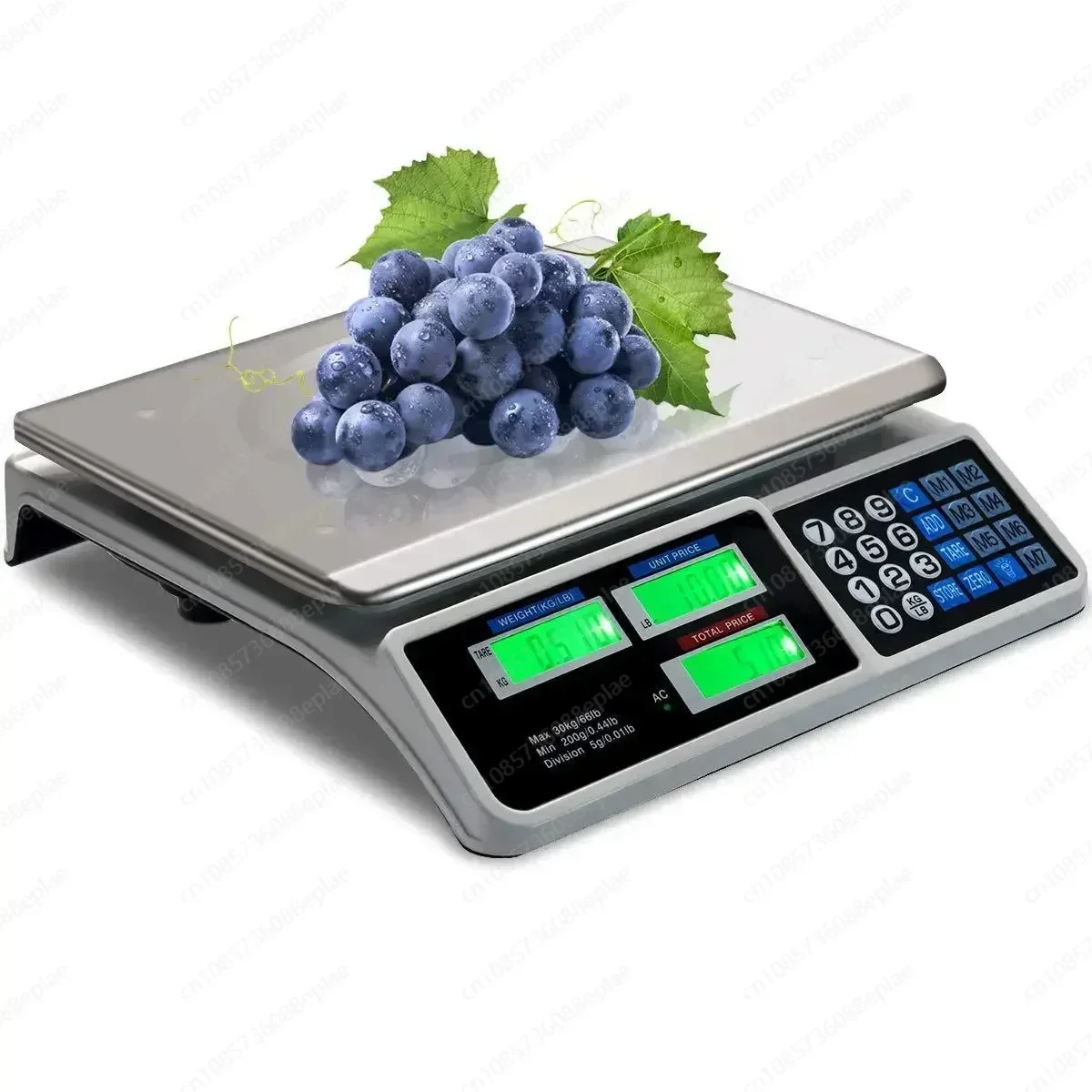 

40KG Stainless Steel Electronic Scale Food Meat Counting Weighing Scale Price Computing Scale for Store Supermarket Rechargeable