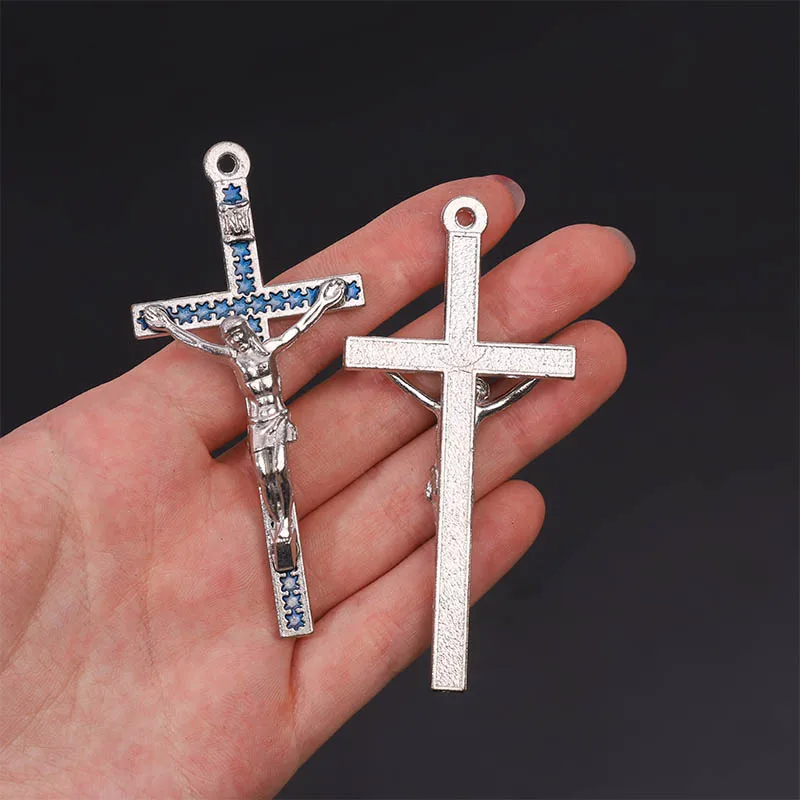 Brand New Large Religious Jesus Cross Jewelry Craft Pendant, Handmade Pendant Cross Charm Pendant Jewelry Gift 55*77mm