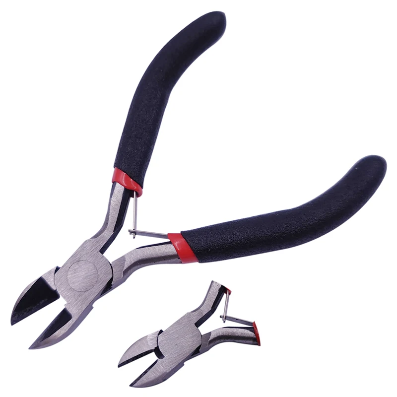 1 Set Equipment Hand Tools Short Chain-Nose Pliers Bent Nose Round 6 Style Pliers Metal Wire Side-Cutting Jewelery Making Tool