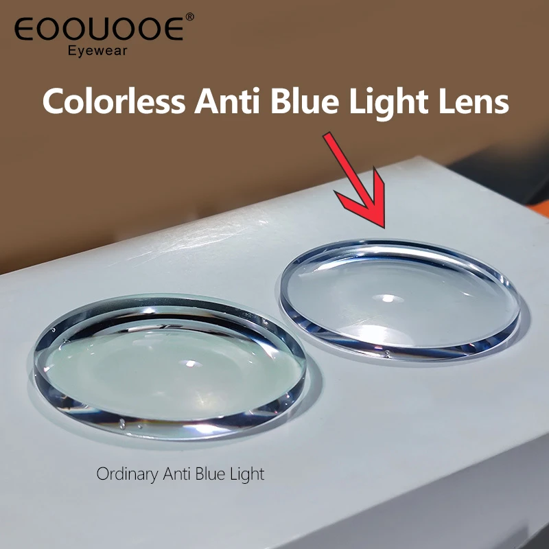 Colorless Anti Blue Light Lenses 1.61 1.67 Index Prescription CR-39 Resin Aspheric Glasses Myopia Optics Lens 0 To -10.00