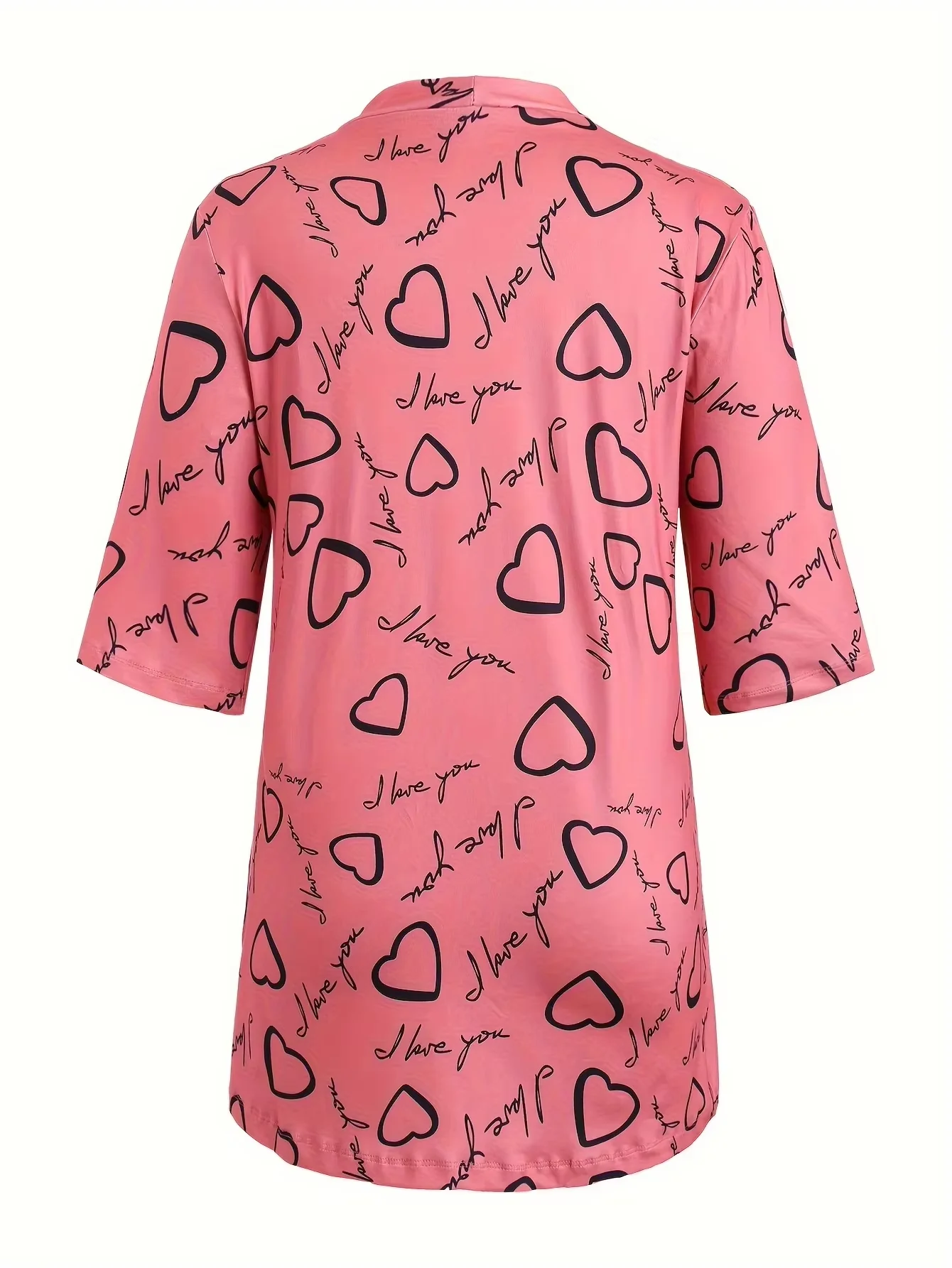 Kardigan damski plus size z nadrukiem w kształcie serca, wiosenno-jesienna, modna, codzienna odzież wierzchnia