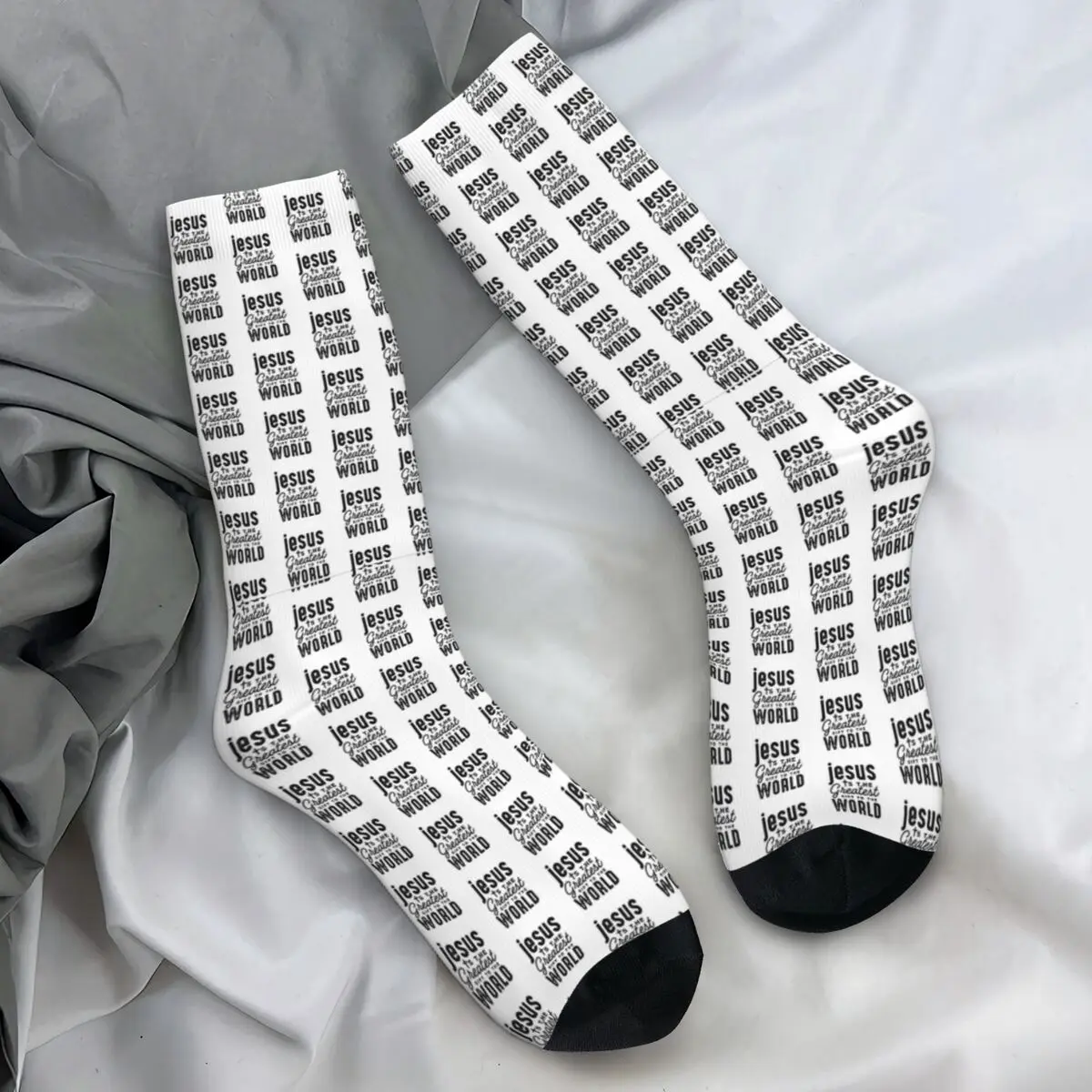 Jesus Is The Greatest Gift To The World Socks Religious Quote Christian Leisure Stockings Men Warm Soft Socks Non Skid Socks