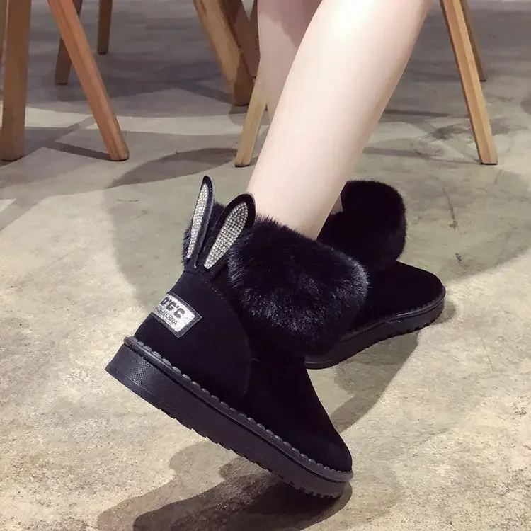 2024 New Women Winter Snow Boots Velvet Padded Shoes Boots Outdoor Fur Keep Warm Shoes Female Solid Casual Boots Shoes for Women