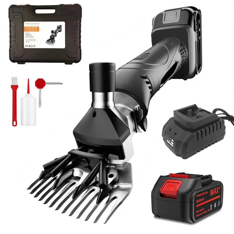 21V Cordless Electric Sheep Shears Professional Heavy Duty Animal Grooming Trimmer for Sheep Goat Alpaca Farm Livestock